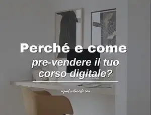 prevendere il corso online